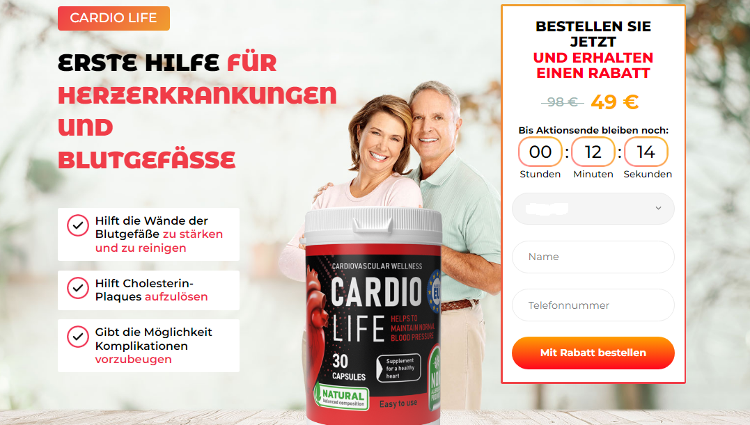 Cardio Life Kapsel | Für Herzkrankheiten und Blutgefäße – Preis Aktualisieren